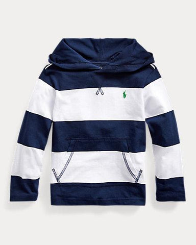 Stripped Cotton Hooded Tee By Ralph Lauren